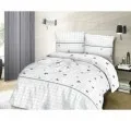Pościel z bawełny - Szare Motylki - 220x200 - 71405/1  Cottonlove